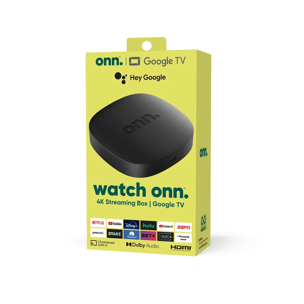 TV BOX ONN WATCH GOOGLE TV 4K CON CONTROL DE VOZ 2+8GB